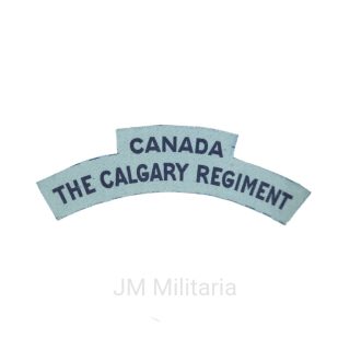 The Calgary (Tank) Regiment – Printed Shoulder Title