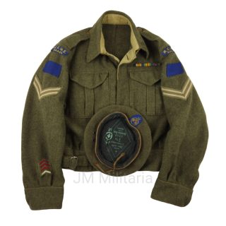RCEME Battle Dress Tunic & Beret – 2nd Canadian Infantry Division