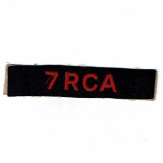 7th Field Regiment – RCA
