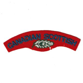‘Canadian Scottish Regiment’ Shoulder Title