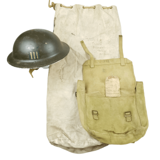North Nova Scotia Highlanders Flashed Helmet, Kitbag And Smallpack