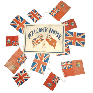‘Welcome Home’ Banner And Garlands