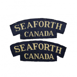 Seaforth Highlanders Of Canada – Pair Of Printed Shoulder Titles