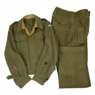 Canadian Battle Dress Tunic And Trousers.