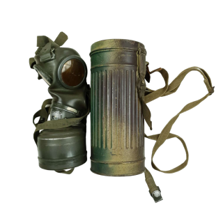 Camouflaged Canister And Gasmask
