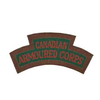 Royal Canadian Armoured Corps – Printed Shoulder Title