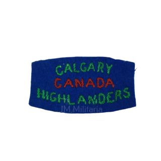 Calgary Highlanders Of Canada – Embroidered Shoulder Title