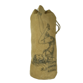 Canadian Army Kitbag With Pinup Girl