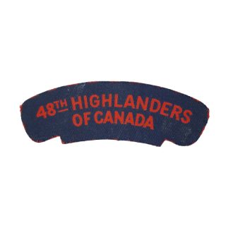 48th Highlanders Of Canada – Printed Shoulder Title