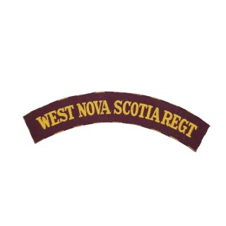 West Nova Scotia Regiment – Printed Shoulder Title