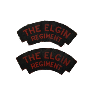 Elgin Regiment – Printed Pair Of Shoulder Titles