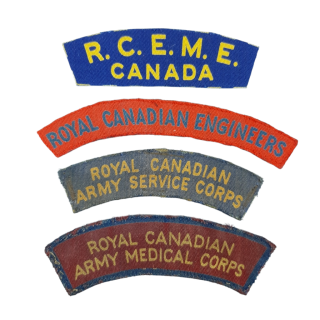 Canadian Corps Shoulder Titles – Printed