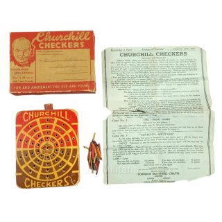 RARE Churchill Checkers Board Game