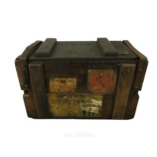 Wooden Ammunition Box – 303 In Bandoleers