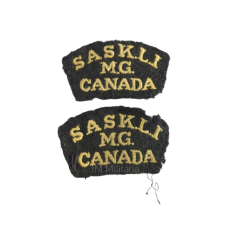 Saskatoon Light Infantry – Pair Of Embroidered Shoulder Titles