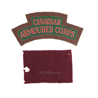 Royal Canadian Armoured Corps Shoulder Title And 5th CAD Patch