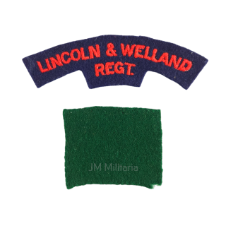 Lincoln & Welland Regt Shoulder Title And 4th CAD Patch