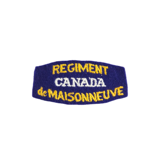 Regiment De Maisonneuve Shoulder Title