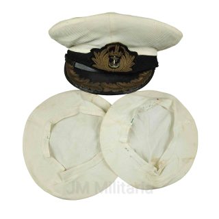 Royal Navy Captain’s Cap And 3 White Covers – G.N. LORISTON CLARKE