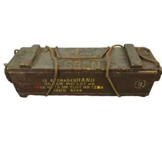 No36 Mills Handgrenade Wooden Box – Dated 1944