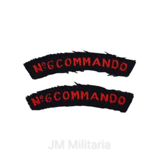 No. 6 Commando – Pair Of Embroidered Shoulder Titles