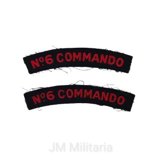 No. 6 Commando – Pair Of Embroidered Shoulder Titles