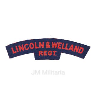 Lincoln & Welland Regt – Printed Shoulder Title