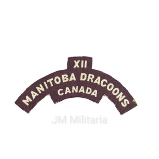 XII Manitoba Dragoons – Printed Shoulder Title