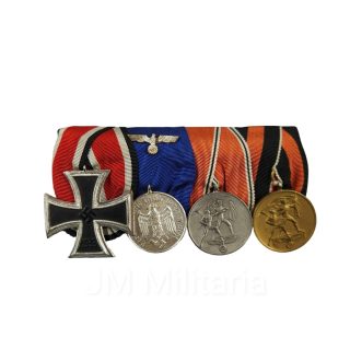 Wehrmacht Four Piece Medal Bar- Schinckle EK2