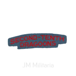 Second-Tenth Dragoons – Embroidered Shoulder Title