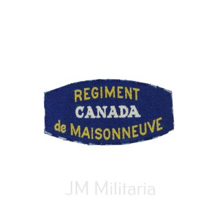 Regiment De Maisonneuve – Printed Shoulder Title