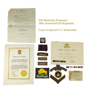 12th Manitoba Dragoons Grouping – L/Cpl. J.V. SCHMOELLER