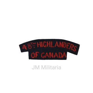 48th Highlanders Of Canada – Embroidered Shoulder Title