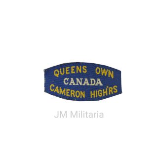 Queen’s Own Cameron Highlanders Of Canada – Printed Shoulder Title