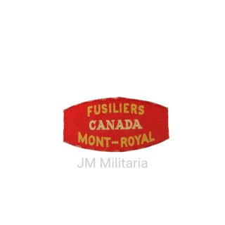 Fusiliers De Mont Royal (FMR) – Printed Shoulder Title