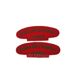 Regina Rifle Regiment – Pair Of Embroidered Shoulder Titles