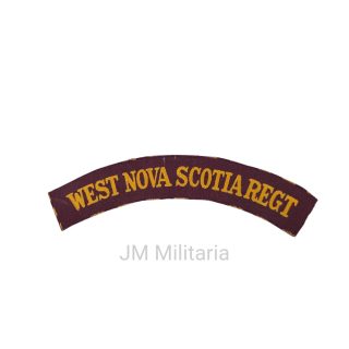 West Nova Scotia Regiment – Printed Shoulder Title