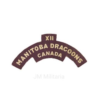 XII Manitoba Dragoons – Printed Shoulder Title