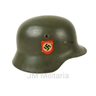 Polizei M35 Double Decal Helmet – SE64 (with Green Luftwaffe Decal)