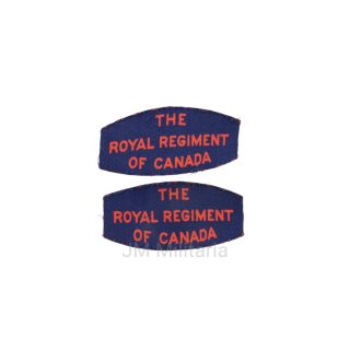 Royal Regiment Of Canada – Pair Of Printed Shoulder Titles