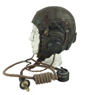 RAF C-type Flying Helmet Early Pattern – With Receivers And Microphone