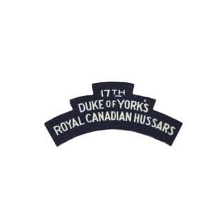 17th Duke Of York’s (Royal Canadian Hussars) – Printed Shoulder Title