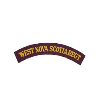 West Nova Scotia Regiment – Printed Shoulder Title