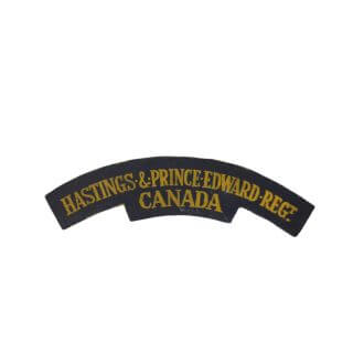 Hastings & Prince Edward Regiment – Printed Shoulder Title