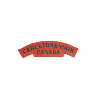 Carleton & York Regiment – Printed Shoulder Title