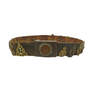 German Trophy Belt With British & Canadian Cap Badge.