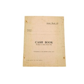 WW1 British Cash Book