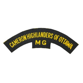 Cameron Highlanders Of Ottawa – Printed Shoulder Title