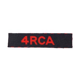 4th Field Regiment RCA – Printed Shoulder Title