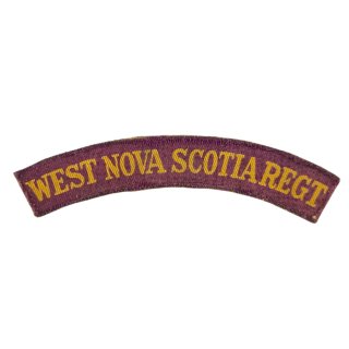 West Nova Scotia Regiment – Printed Shoulder Title